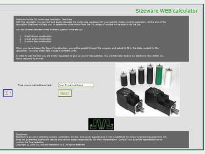 motosizer is a free and easy to use software by JVL, for helping to choose the rigth gear & smartmotor.